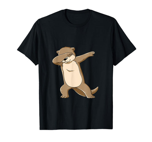 Cute Sea Otter Dancing Kids Women Mens T-Shirt
