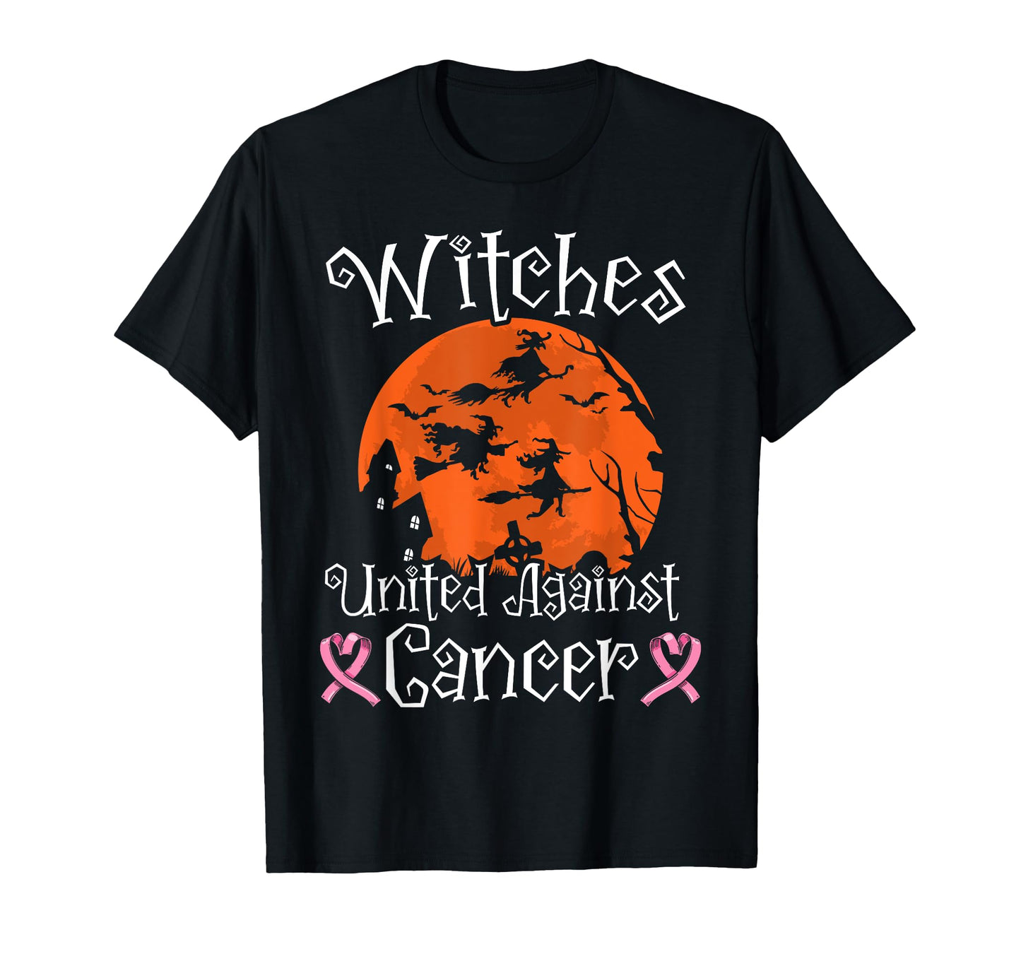 Witches United Against Cancer Breast Cancer Halloween T-Shirt