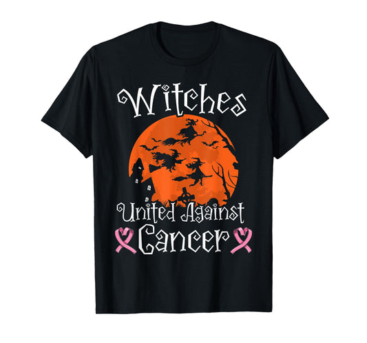 Witches United Against Cancer Breast Cancer Halloween T-Shirt
