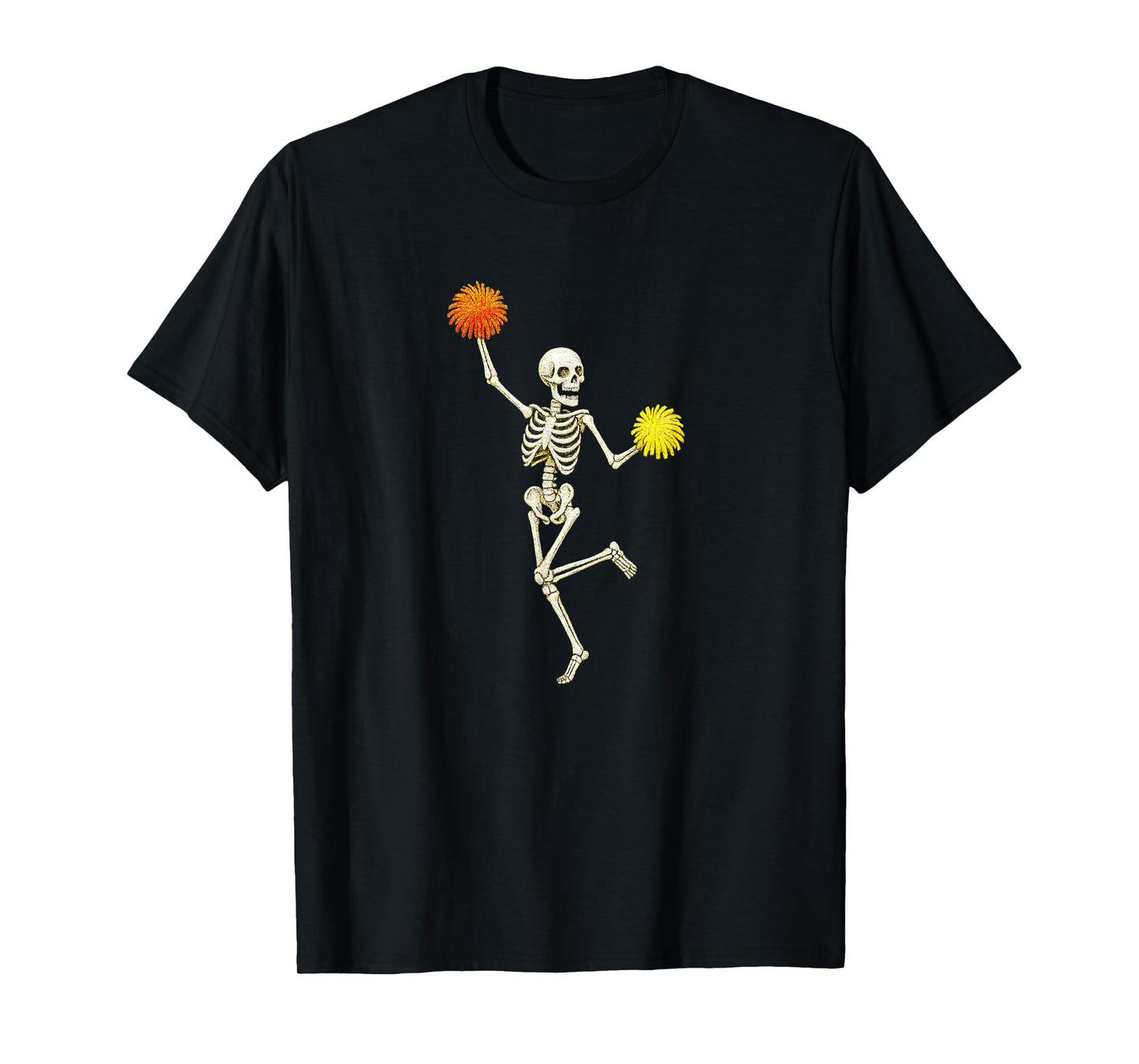 Skeleton Cheerleader Cheer Sport Football Basketball T-Shirt