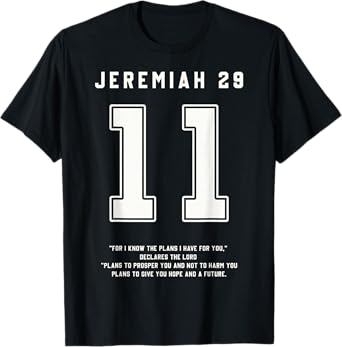 Jeremiah 29:11 Bible Verse Team Sports Jersey Christian T-Shirt