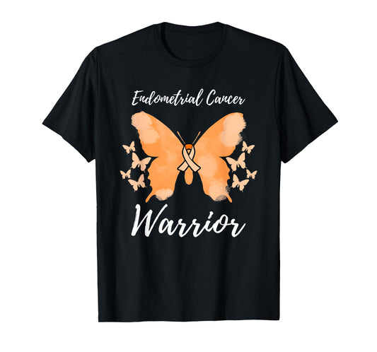 Warrior Endometrial Cancer Awareness Uterine Cancer T-Shirt