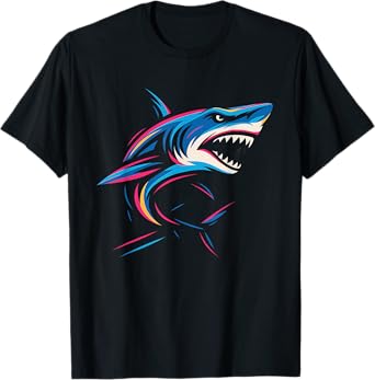 Shark Colorful Animal Cool For Men and Women Love Shark T-Shirt