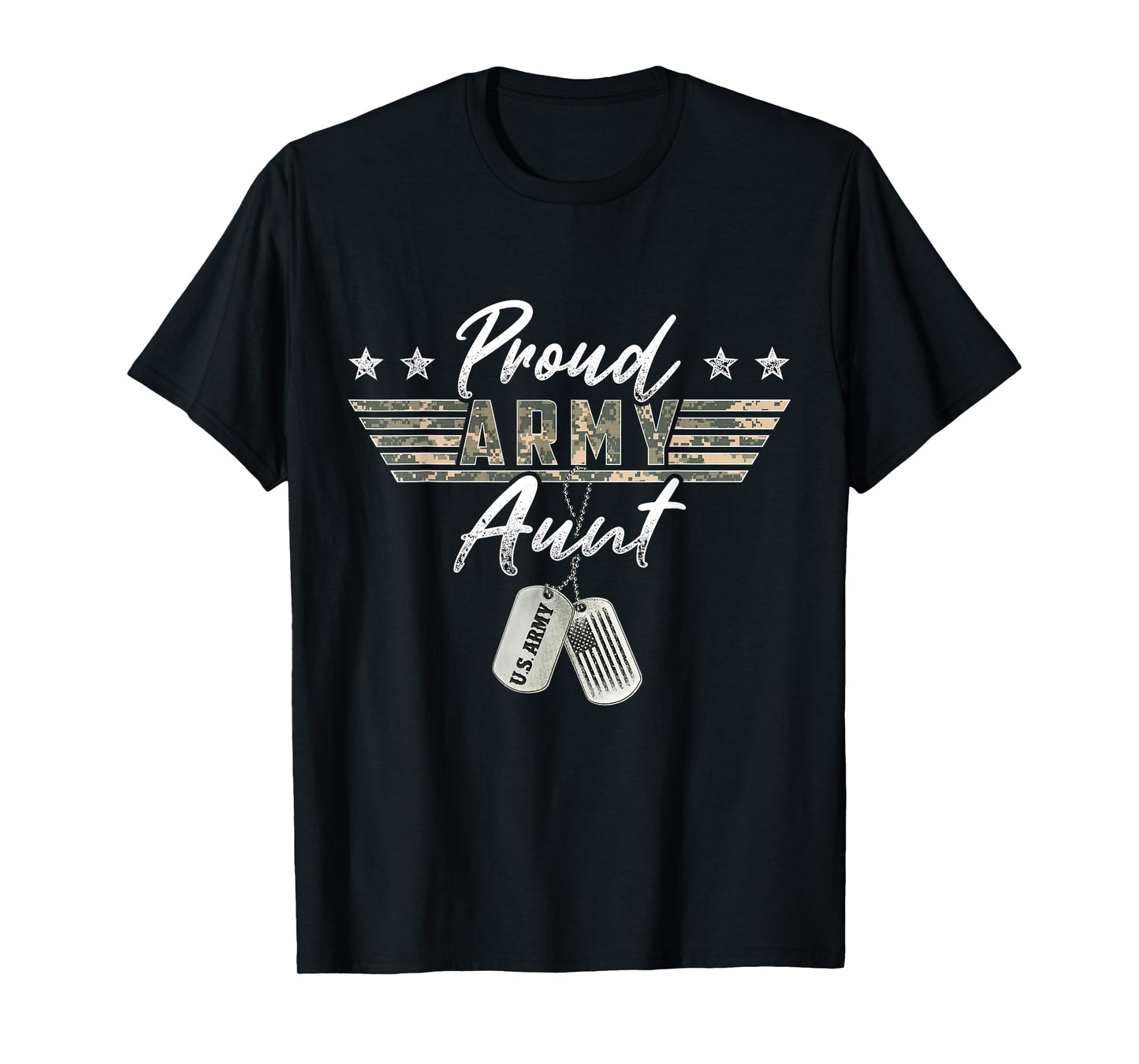 Proud U.S. Army & Military Family Military Gift Proud Army Aunt American Veteran Military T-Shirt