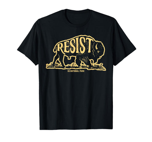 ALT US National Park Resist Service Bison Buffalo Vintage T-Shirt