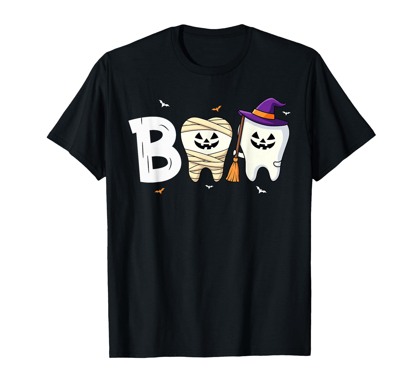 Boo Teeth Ghost Dental Assistant Funny Dentist Halloween T-Shirt