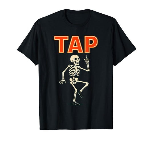 Dancing Skeleton Shirt Women Men, Tap Dance Halloween T-Shirt