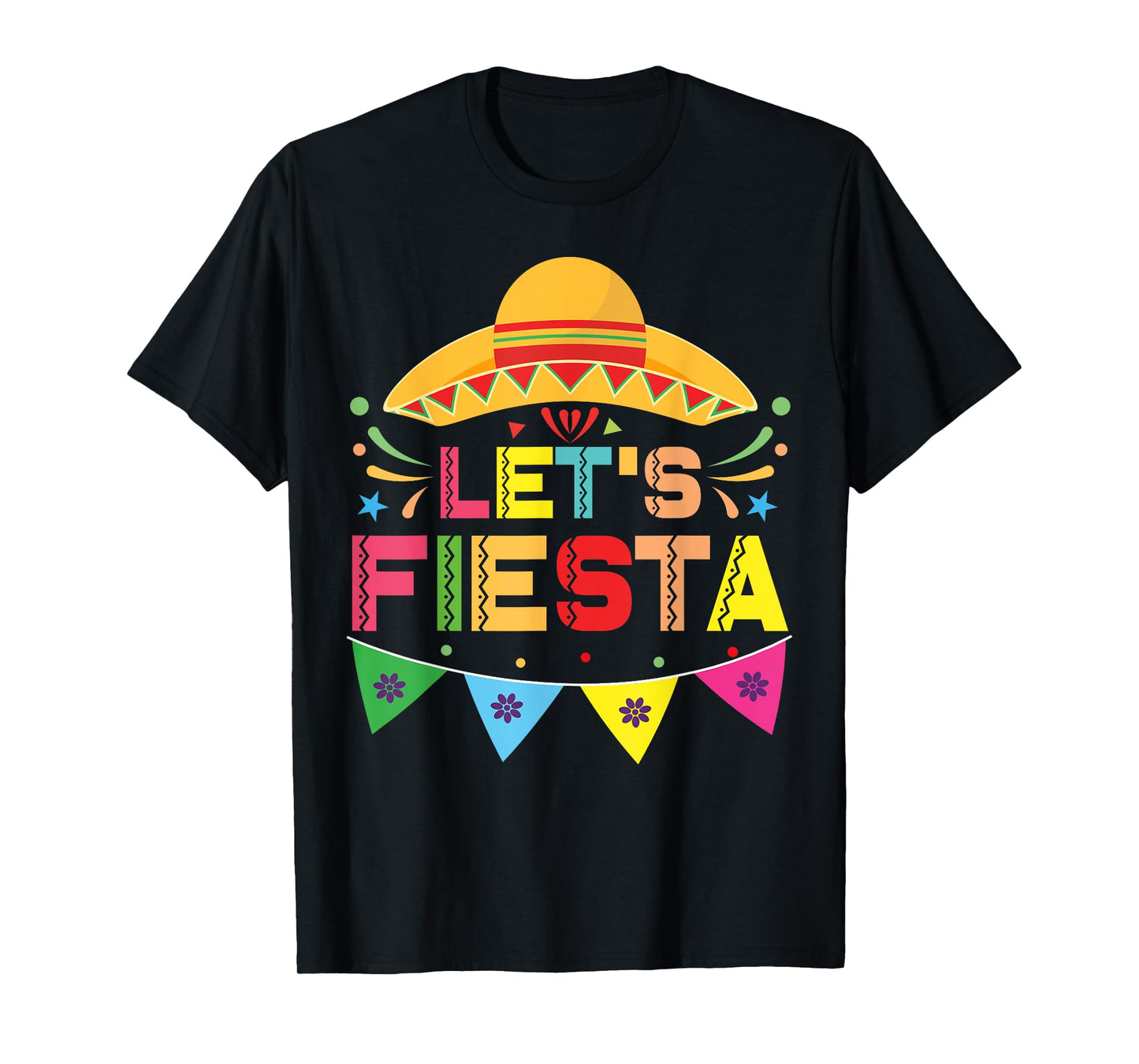 Let's Fiesta Mexico Fiesta Taco Guitar Cinco De Mayo T-Shirt