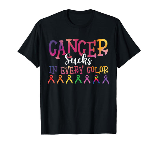 Cancer Sucks In Every Color Fighter | Funk Cancer T-Shirt