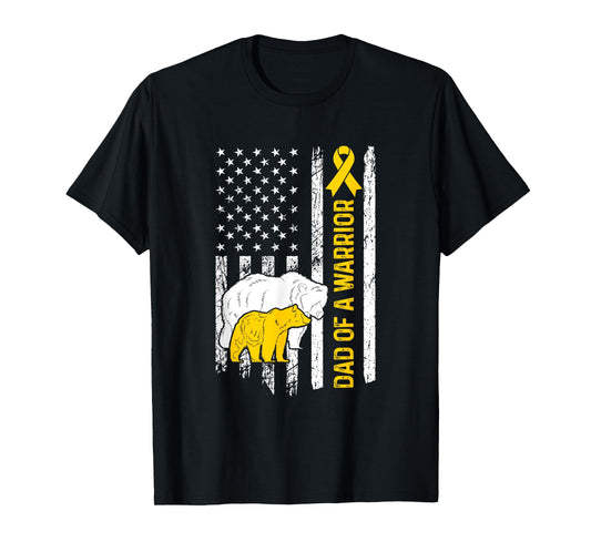 Dad Of A Childhood Cancer Warrior Dad Childhood Cancer Dad T-Shirt