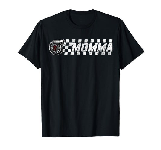 Birthday Party Matching Family Pit Crew Race Car Momma T-Shirt