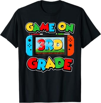 Game On 3rd Grade Back To School Video Gamer Third Grade T-Shirt