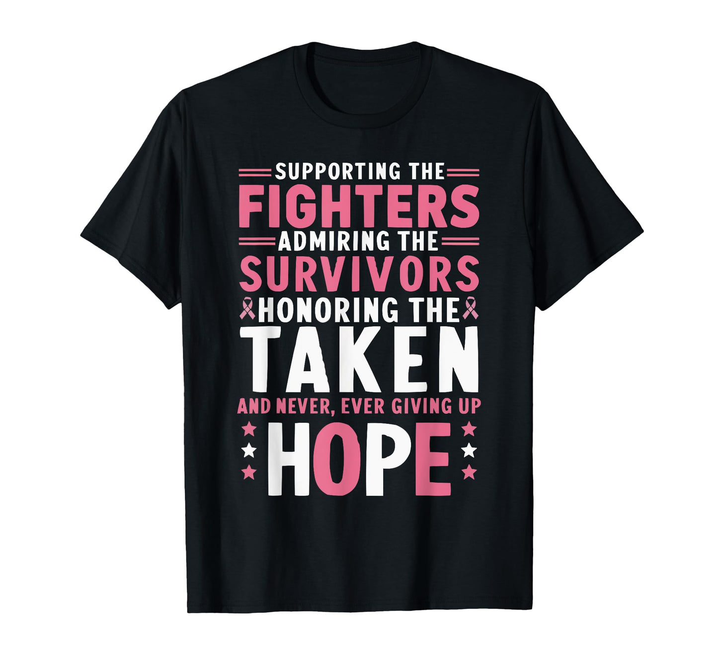 Breast Cancer Awareness Cancer Support Pink Ribbon T-Shirt