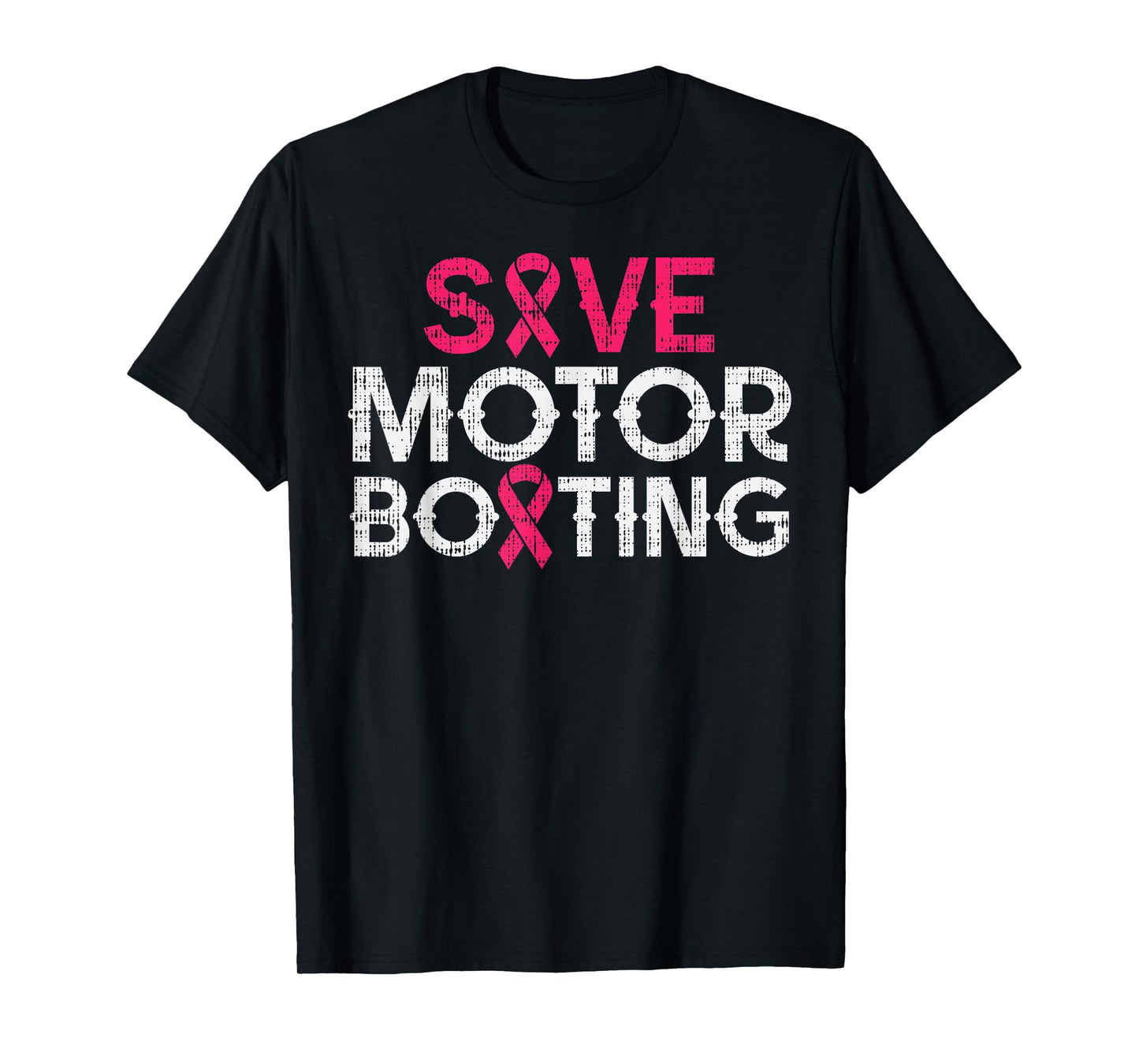 Save Motorboating Funny Breast Cancer Awareness Support Gift T-Shirt