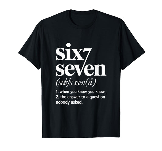 Six Seven 67 Witty Definition Meme T-Shirt