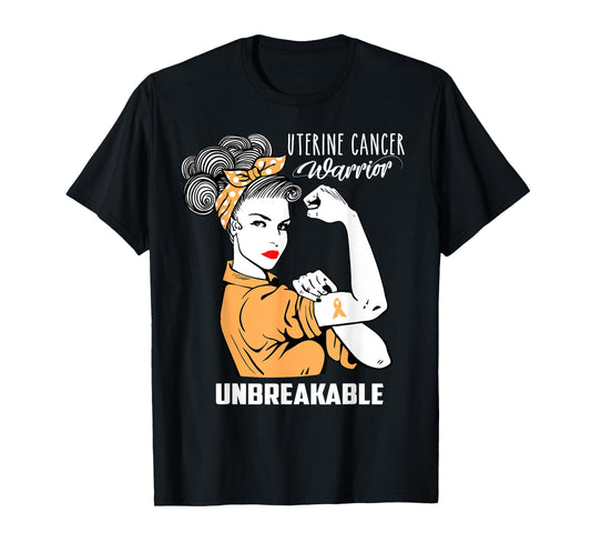 Uterine Cancer Warrior Unbreakable Shirt Awareness Gift T-Shirt