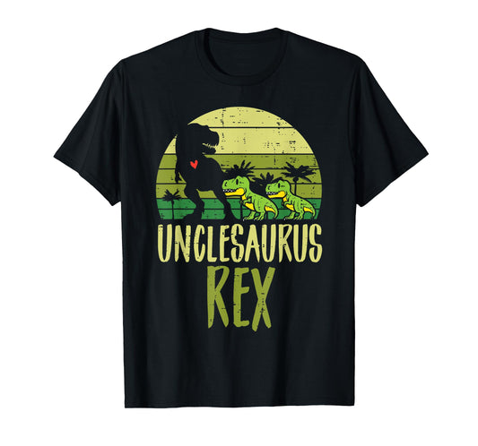 Unclesaurus Trex Funny Fathers Day Dinosaur Dino Uncle Men T-Shirt