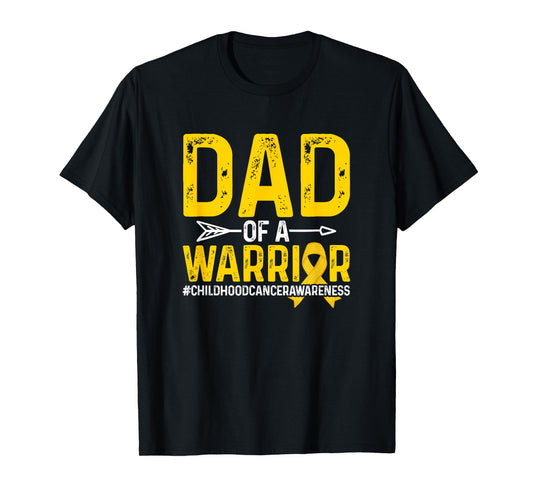 Dad Of A Childhood Cancer Warrior Childhood Cancer Awareness T-Shirt