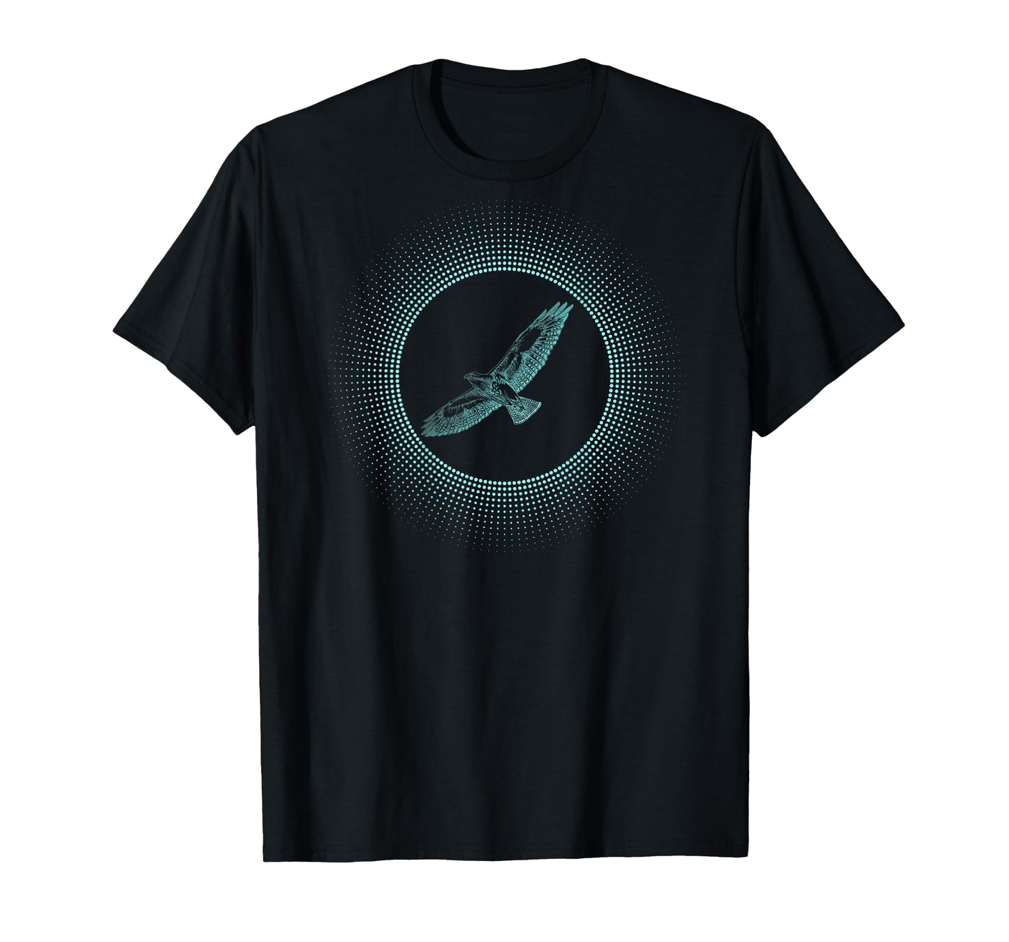 Tony Anderson Designs Hawk Invert T-Shirt - Unisex-Adults, Kids - Black - Short Sleeve - Classic Fit - Polyester 100% - Bird Print Design
