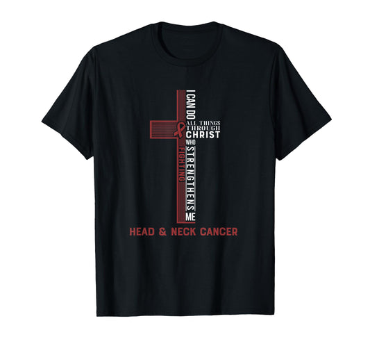 Head Neck Cancer Fight Bow T-Shirt