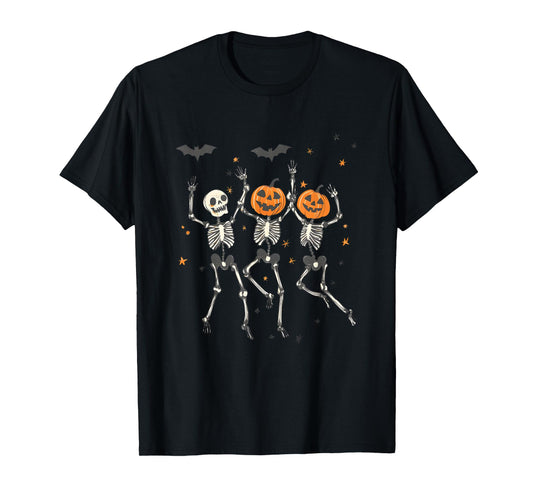 Dancing Skeleton Creepy and Spooky Halloween Design Skeleton T-Shirt