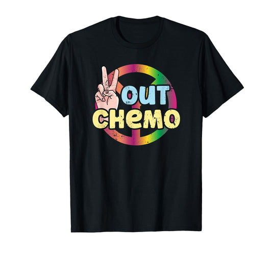 Peace-Out Chemo Cancer Awareness For Fighter Survivor T-Shirt