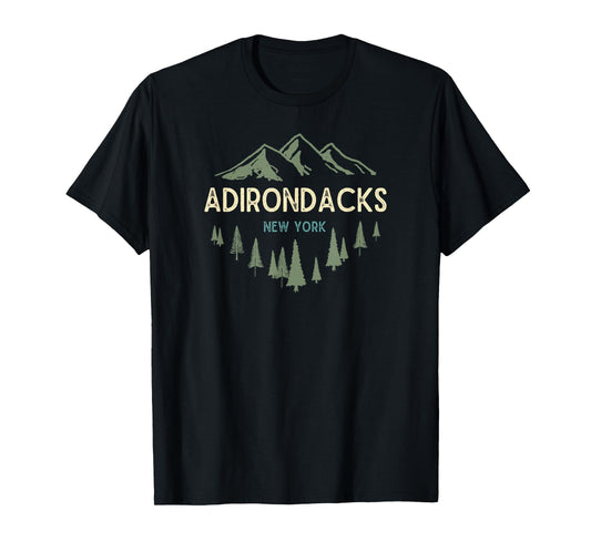 Adirondack Mountains Shirts & Gifts Adirondacks New York Vintage Retro T-Shirt