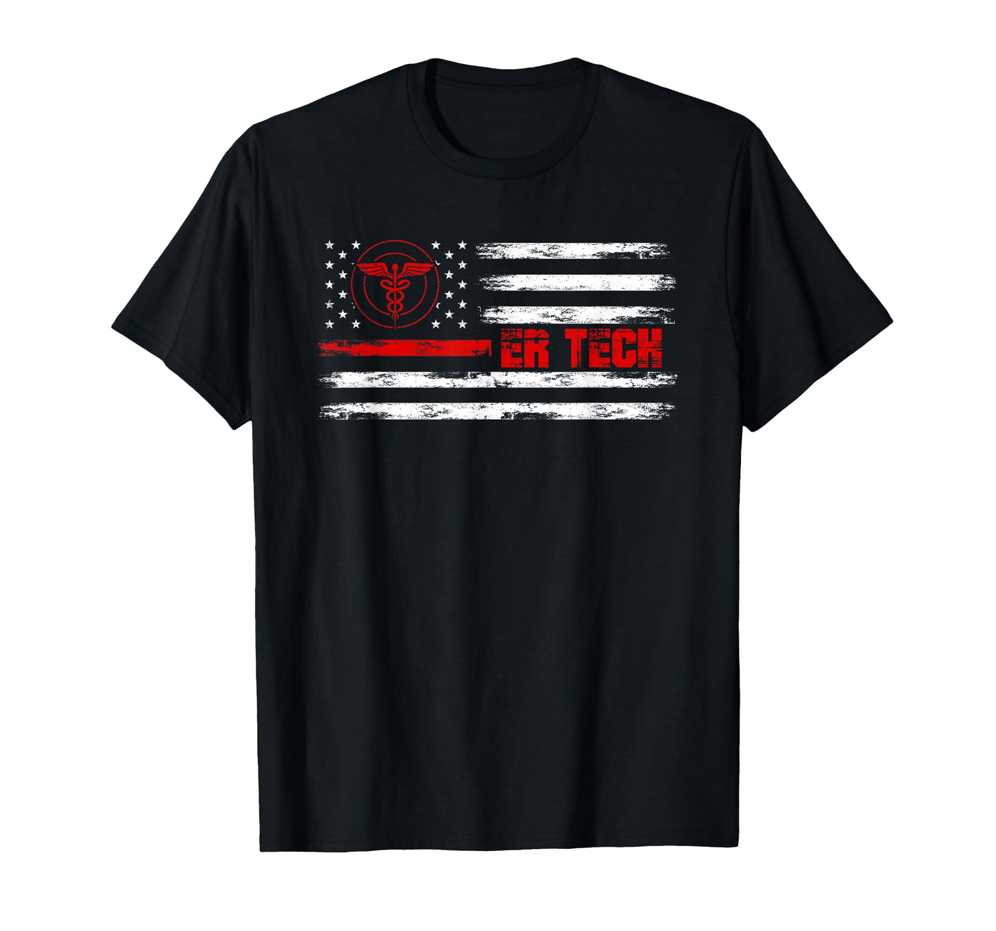 ER Tech US Flag Emergency Room Technologists ER Technicians T-Shirt
