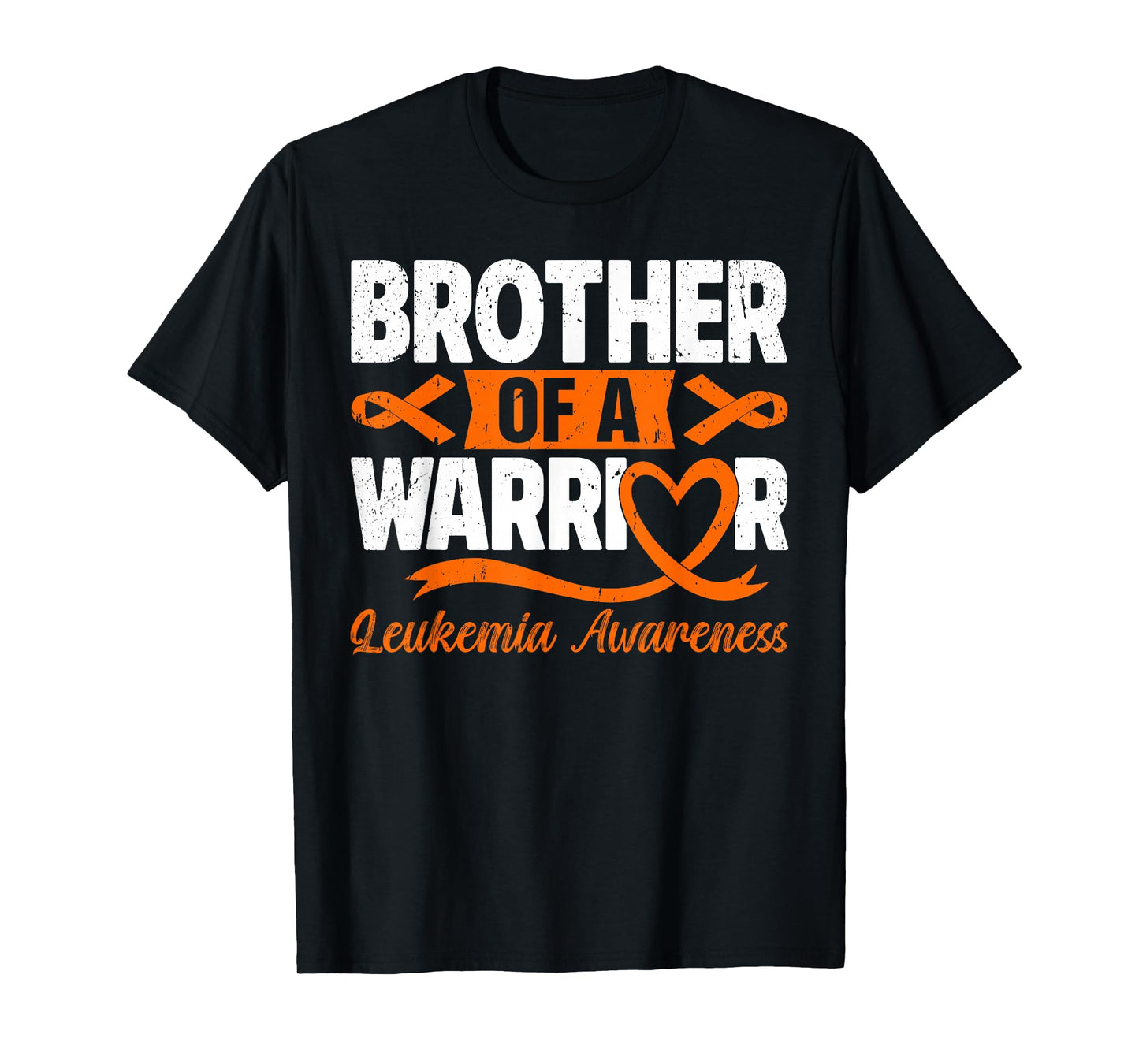 Brother Of A Warrior Leukemia Awareness Orange Ribbon T-Shirt