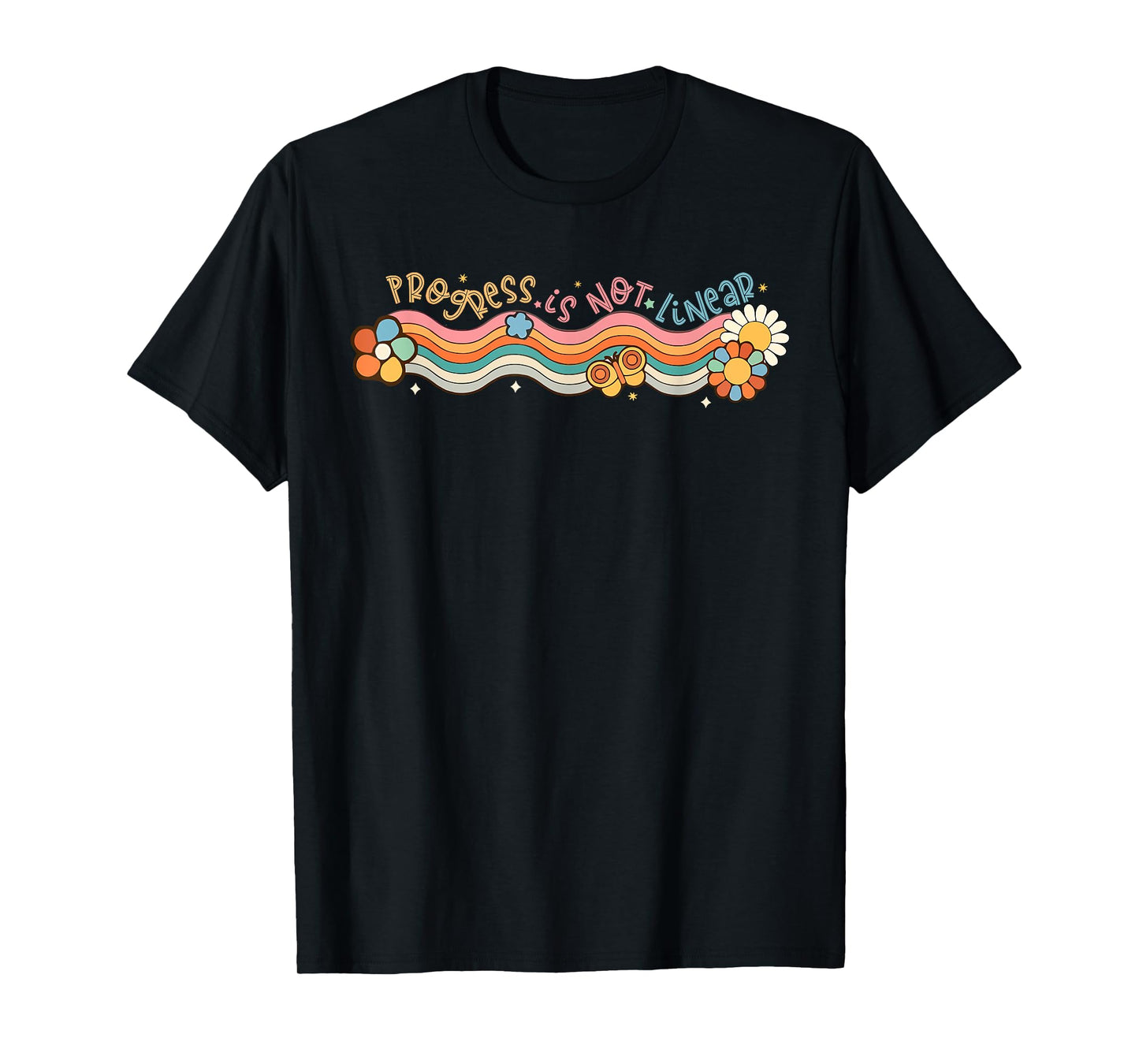 Progress Is Not Linear Teacher Student Happy Back To School Men Women Girls Kids T-Shirt