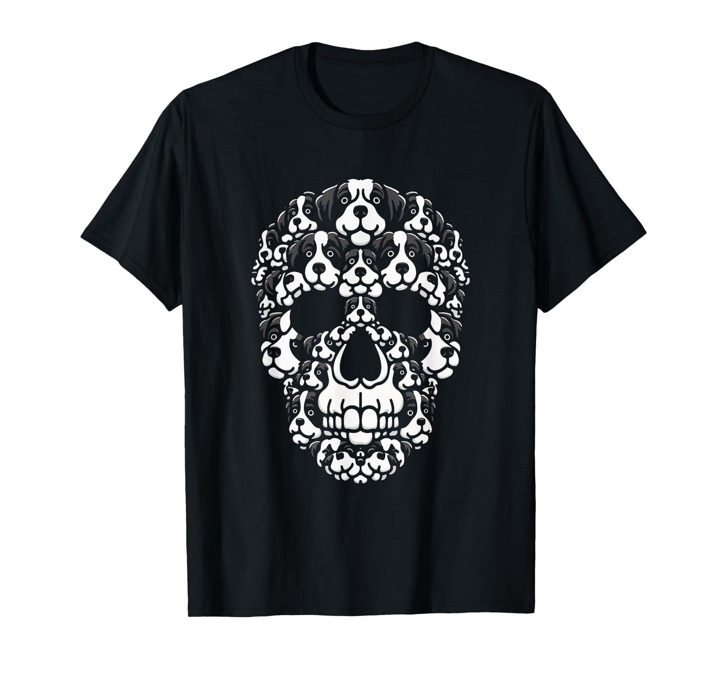 Group Bernese Mountains As Halloween Skull Costume Dog Owner T-Shirt
