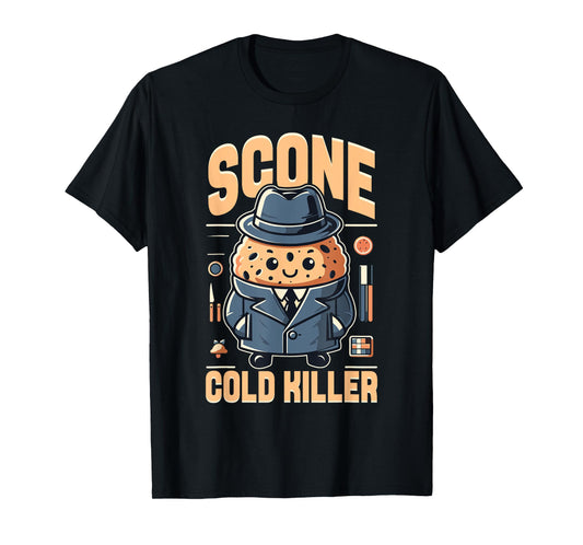 Scone Cold Killer Funny Baking Detective T-Shirt