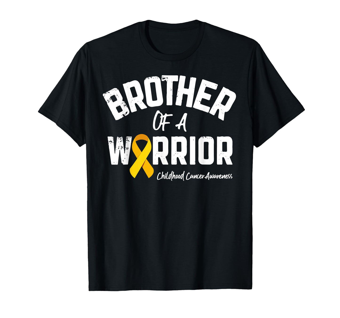Brother Of A Warrior Childhood Cancer Awareness Boys Men T-Shirt