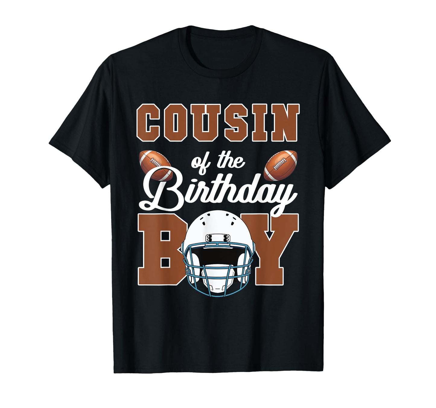 Football Touchdown Birthday Kids Outfit - Unisex Kids & Adults Family Matching Football Party T-Shirt - Black, Short Sleeve, Size 4/5