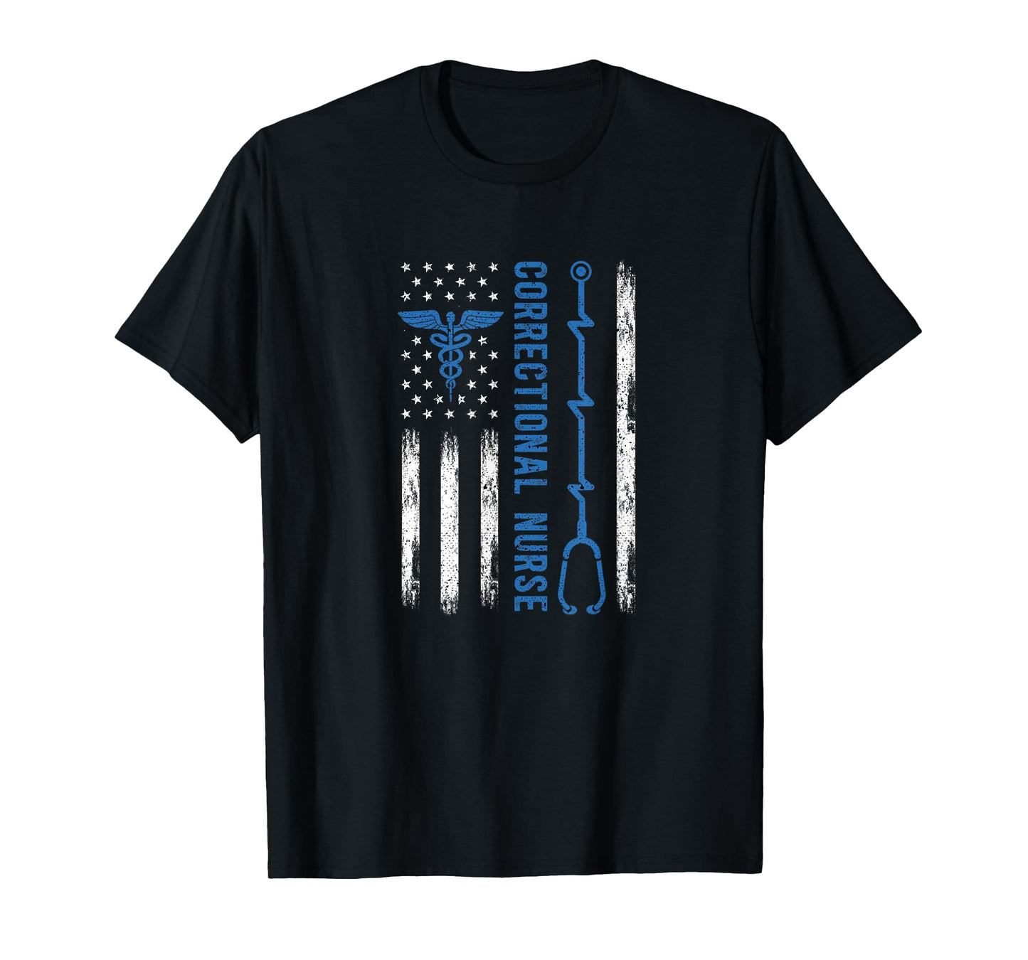 Correctional Nurse American Flag Nursing Healthcare Nurses T-Shirt