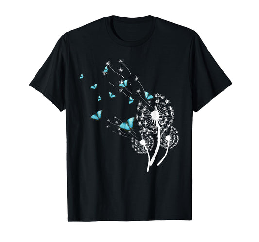 Dandelion and butterfly design for women dandelion T-Shirt
