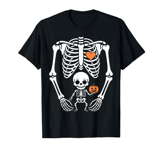 Baby Shower Skeleton Halloween Pregnancy Annoucement Boys T-Shirt