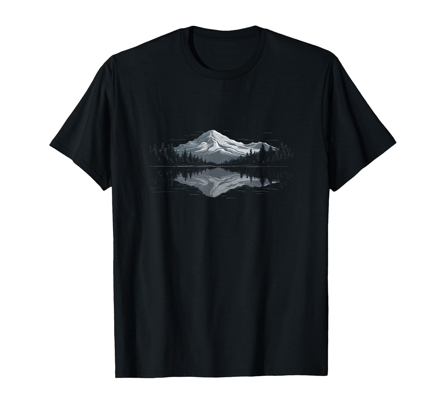 Mountain Wildlife Trees Outdoors Nature Forest Graphic Men T-Shirt