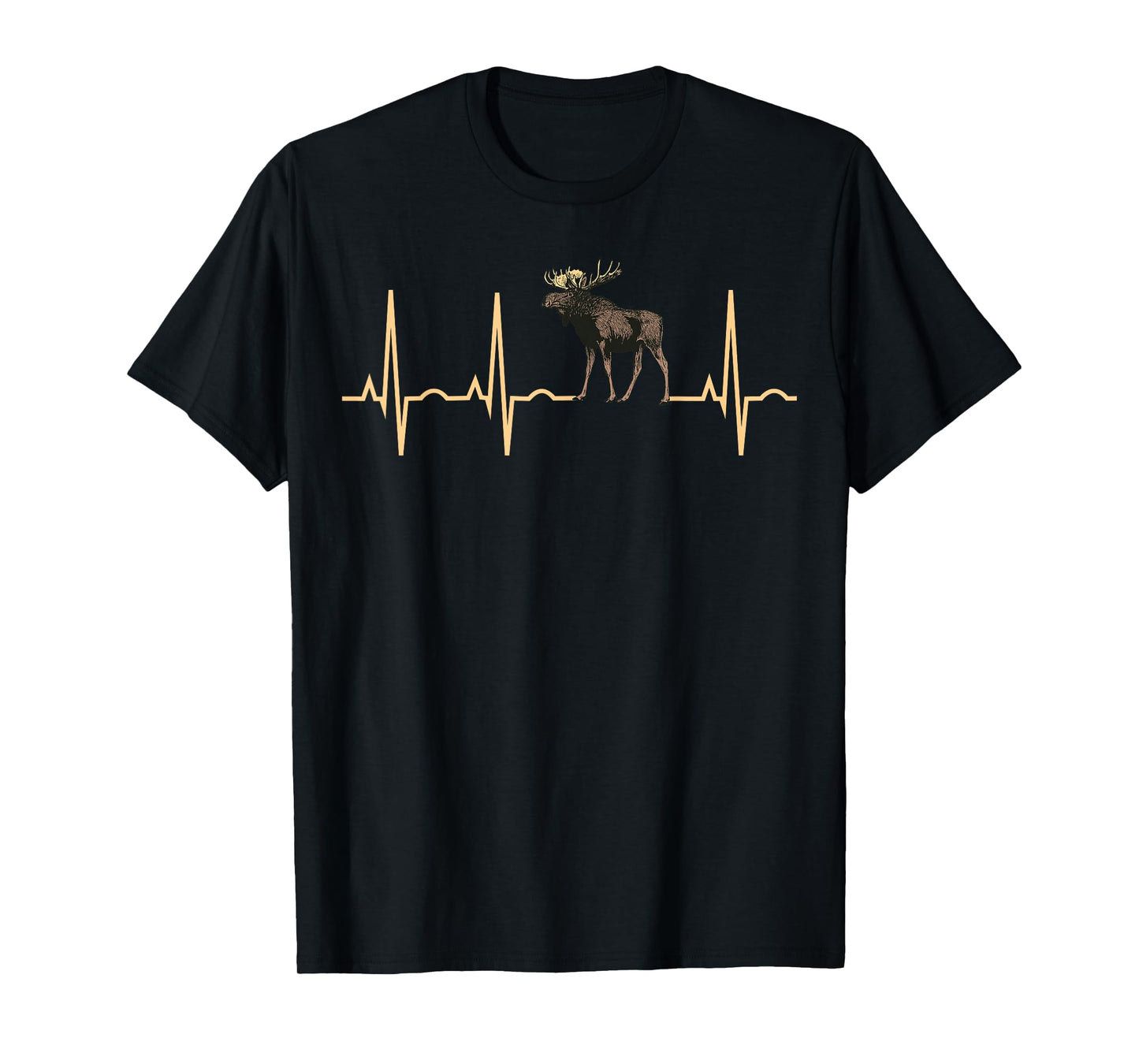 Moose Heartbeat Shirt - Best Moose Lover Gift TShirt T-Shirt