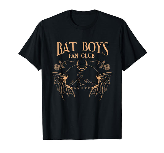 Bat Boys Fan Club Moon Roses Fantasy Fae Wings T-Shirt