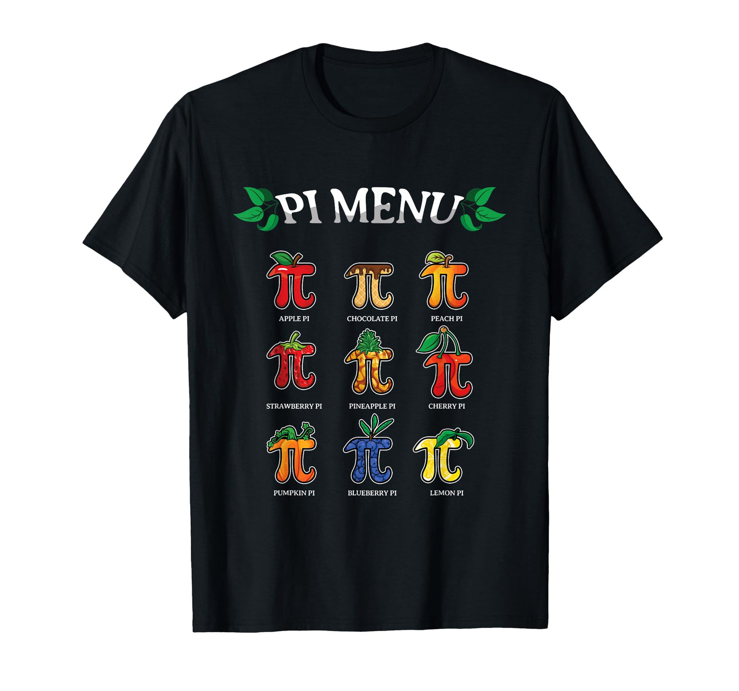 Pi Menu Pi Day 2025 3.14 Math Teacher Pie Menu Mathematics T-Shirt