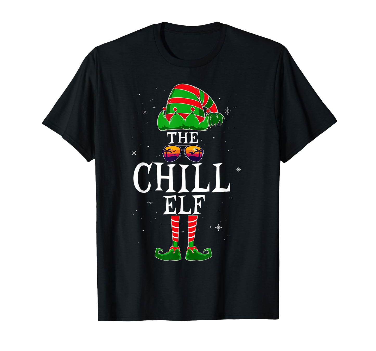 The Chill Elf Group Matching Family Christmas Holiday Funny T-Shirt