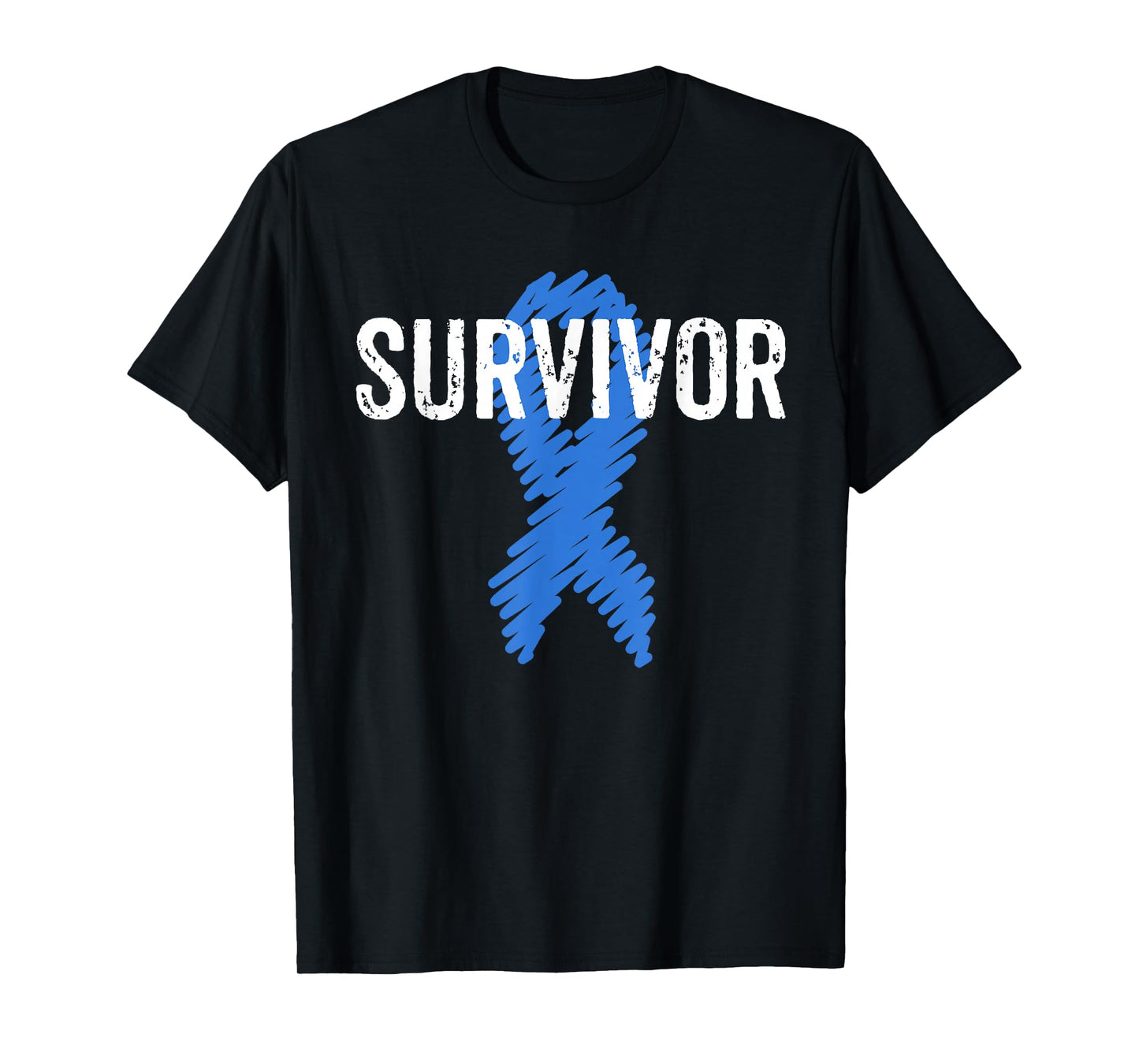 Colon Cancer Survivor Awareness Colonoscopy Blue T-Shirt
