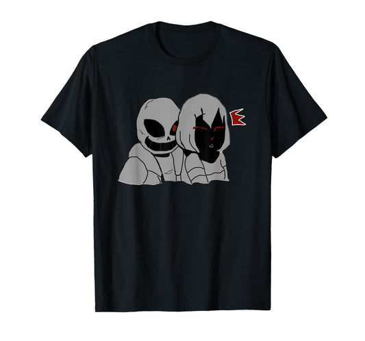 Creepy Skeleton Hug Anime Style Shirt– Dark Horror Manga Tee T-Shirt