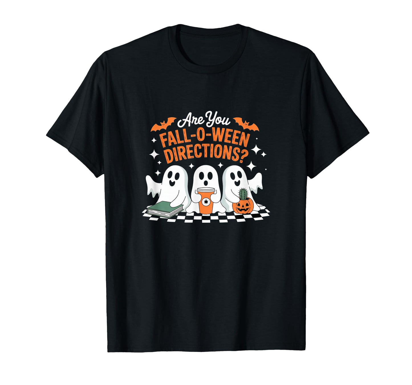 are You Fall-O-Ween Directions? - Funny 3 Ghost Halloween T-Shirt