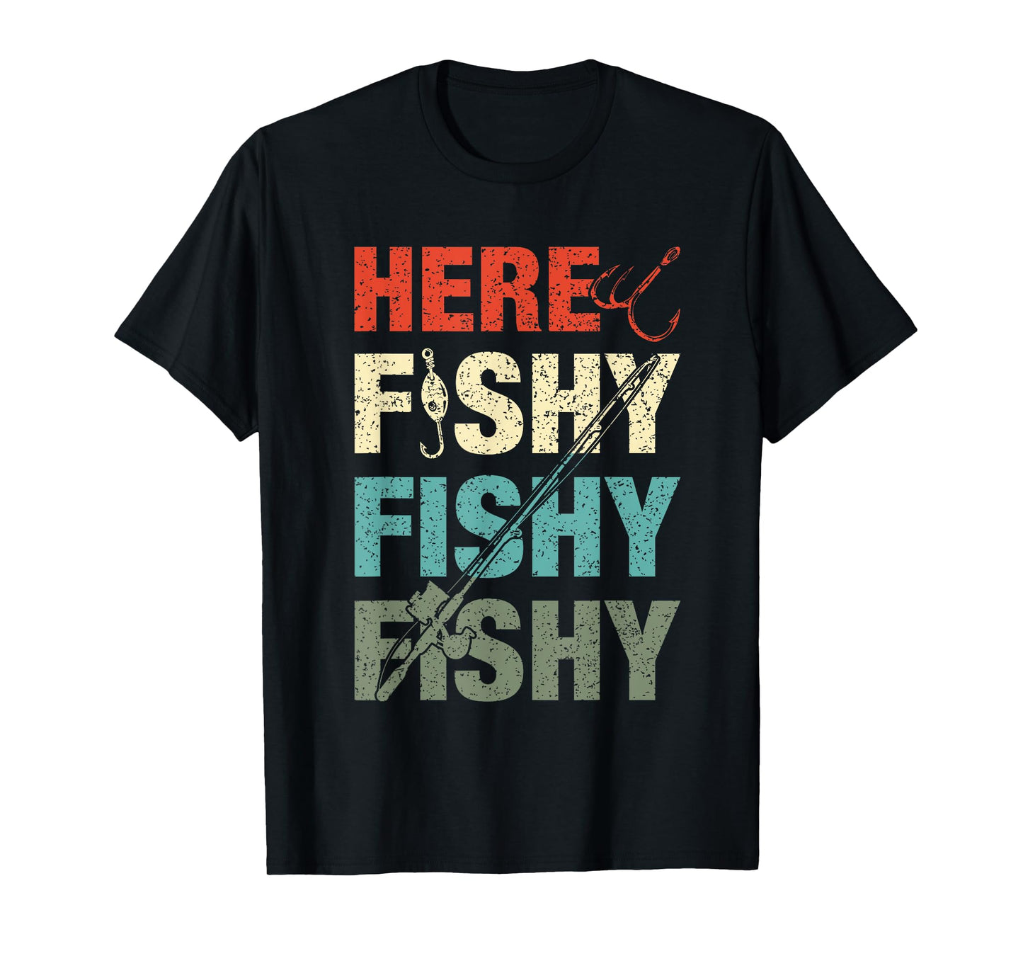 Fish Hunting Fishing Fishrod Fisherman For Men Boys Women T-Shirt