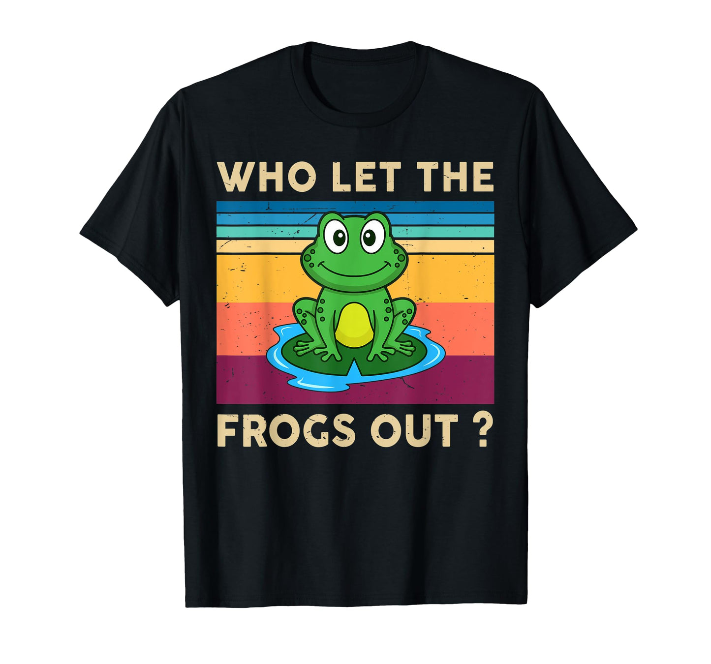 Cute Frog Who Let The Frogs Out Kids Boy Toddler Herpetology T-Shirt