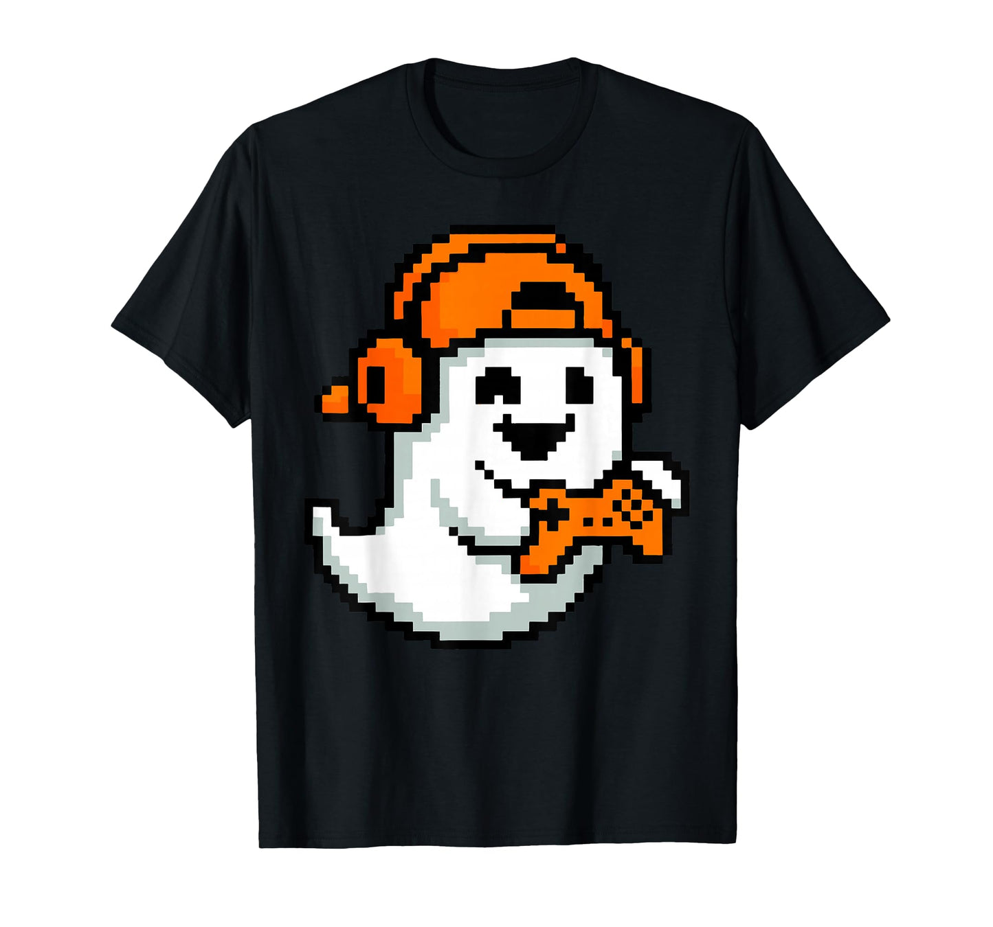 Halloween Ghost Gamer Pixel Video Gaming T-Shirt