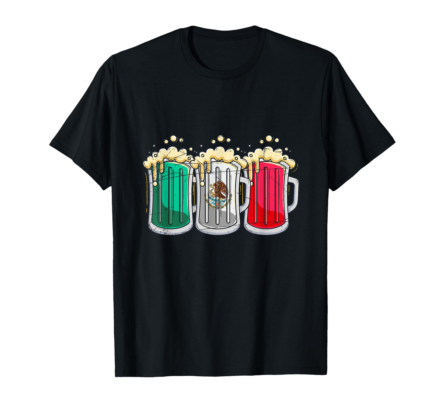 Funny Mexican Flag Beer Drinking Gift Viva Mexico T-Shirt