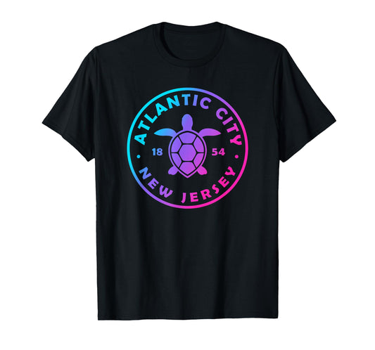 Atlantic City New Jersey Sea Turtle Tie Dye Beach Vacation T-Shirt